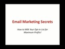 Thumbnail Email Marketing Secrets Revealed.