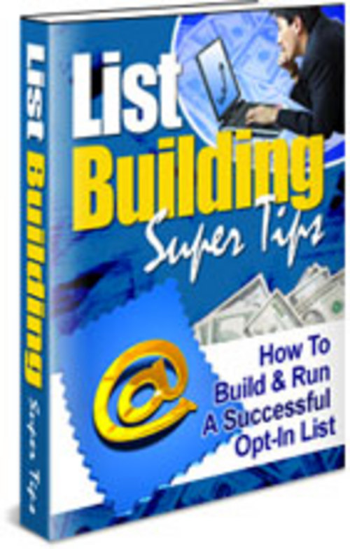 Product picture List Building Super Tips + 25 FREE Reports ( Bargain Hunter Warehouse )