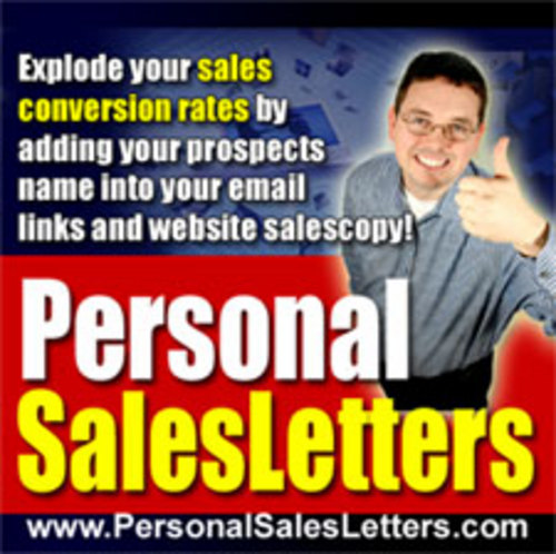 Product picture  Personal Sales Letters - The Key to Big Internet Profits