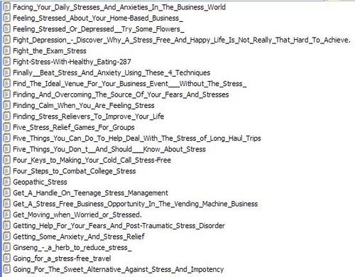 Product picture 25 Stress PLR Articles Vol. 8 + 25 FREE Reports ( Bargain Hunter Warehouse )