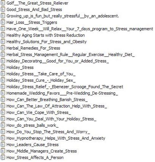 Product picture 25 Stress PLR Articles Vol. 9 + 25 FREE Reports ( Bargain Hunter Warehouse )