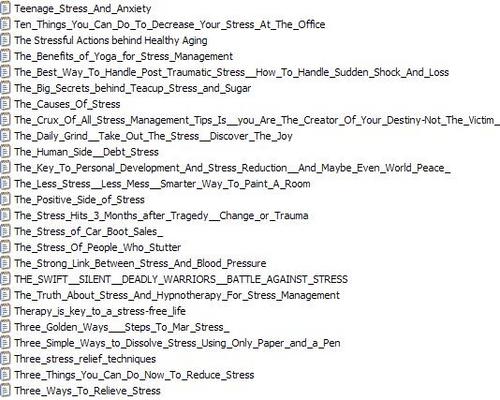 Product picture Stress - 25 Premium Quality PLR Articles Package 18