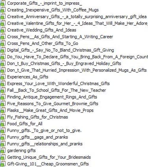 Product picture 25 Gifts PLR Articles Vol. 3 + 25 FREE Reports ( Bargain Hunter Warehouse )