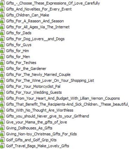 Product picture 25 Gifts PLR Articles Vol. 4 + 25 FREE Reports ( Bargain Hunter Warehouse )