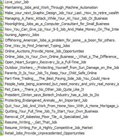 Product picture 25 Job PLR Articles Vol. 7 + 25 FREE Reports ( Bargain Hunter Warehouse )