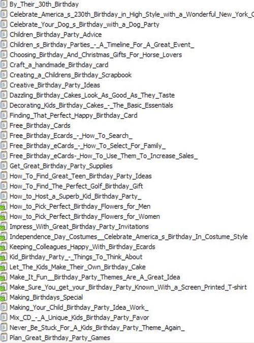 Product picture 34 Birthday PLR Articles Vol. 2 + 25 FREE Reports ( Bargain Hunter Warehouse )