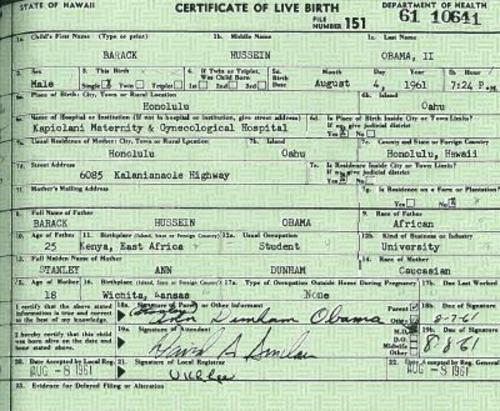 Product picture Barak Obamas Birth Certificate? BARGAN HUNTER WAREHOUSE