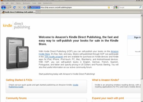 Product picture Publish ebooks to Kindle. Lesson 1 of 5.