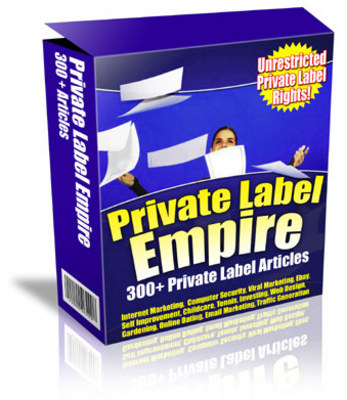 Product picture Private Label Empire 300 + Articles eBook w/ Resell 
