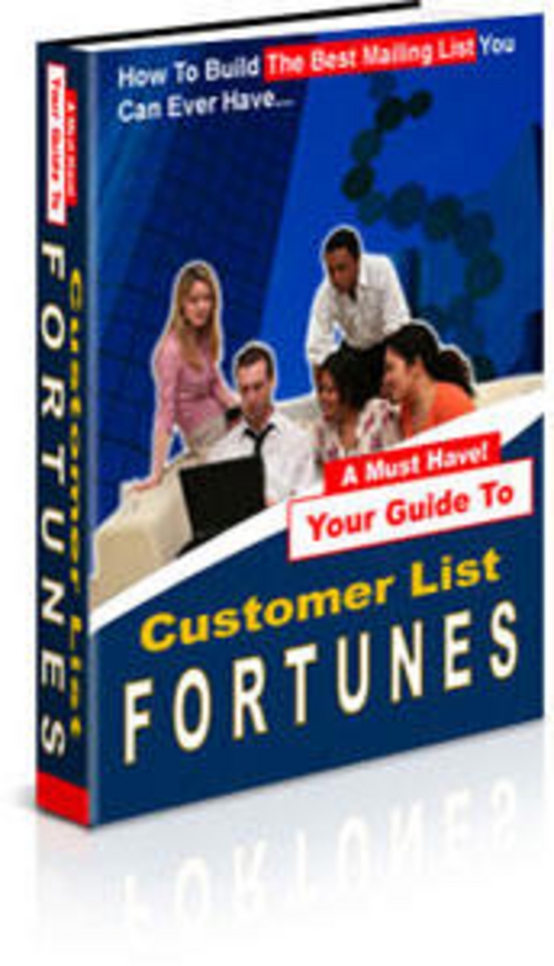 Product picture  Customer List Fortunes - Build your paid customers list the easy way.
