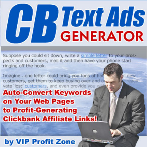 Product picture CB Text Ads Generator + 25 FREE Reports ( Bargain Hunter Warehouse )