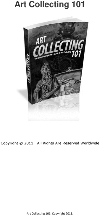 Product picture Art Collecting 101 ebook - www.bargainhunterwarehouse.com