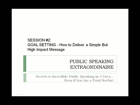 Product picture Public Speaking Extraodinaire. Lesson 2 of 4.